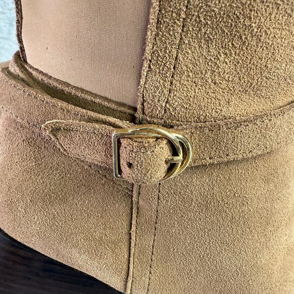 Blondo Twyla Tall Suede Boots Women's Size 10 Tan Taupe Riding Boots High Heel - Picture 8 of 13